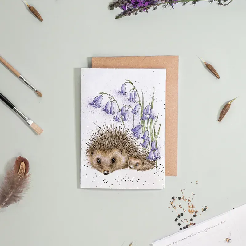 Wrendale Designs Love and Hedgehugs Seed Card -1