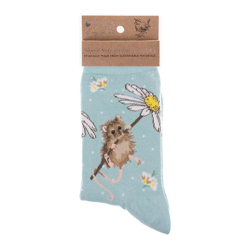 Wrendale Designs Oops a Daisy Women's Socks in Blue
