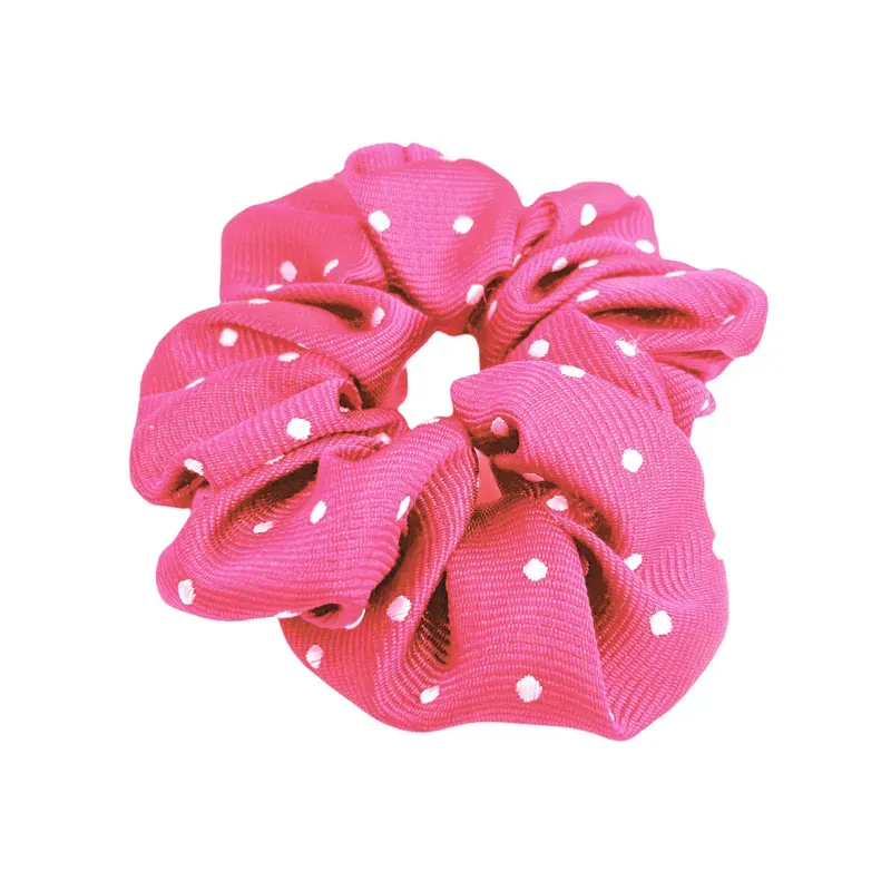 Equetech Polka Dot Hair Scrunchie in Pink