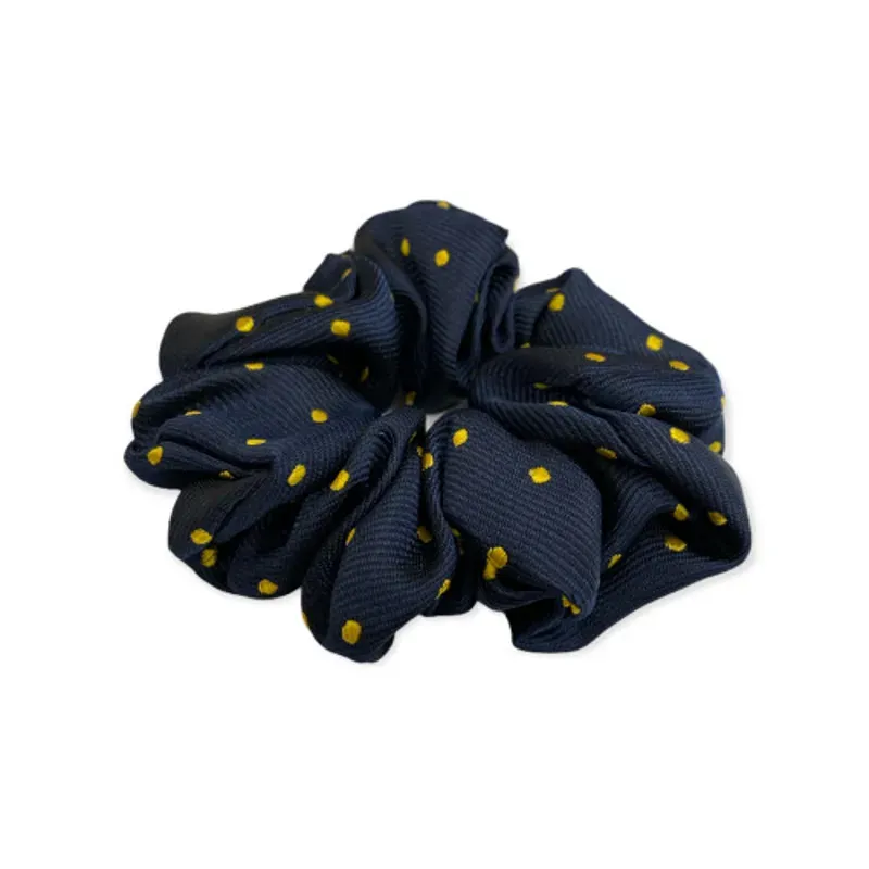 Equetech Polka Dot Hair Scrunchie in Blue
