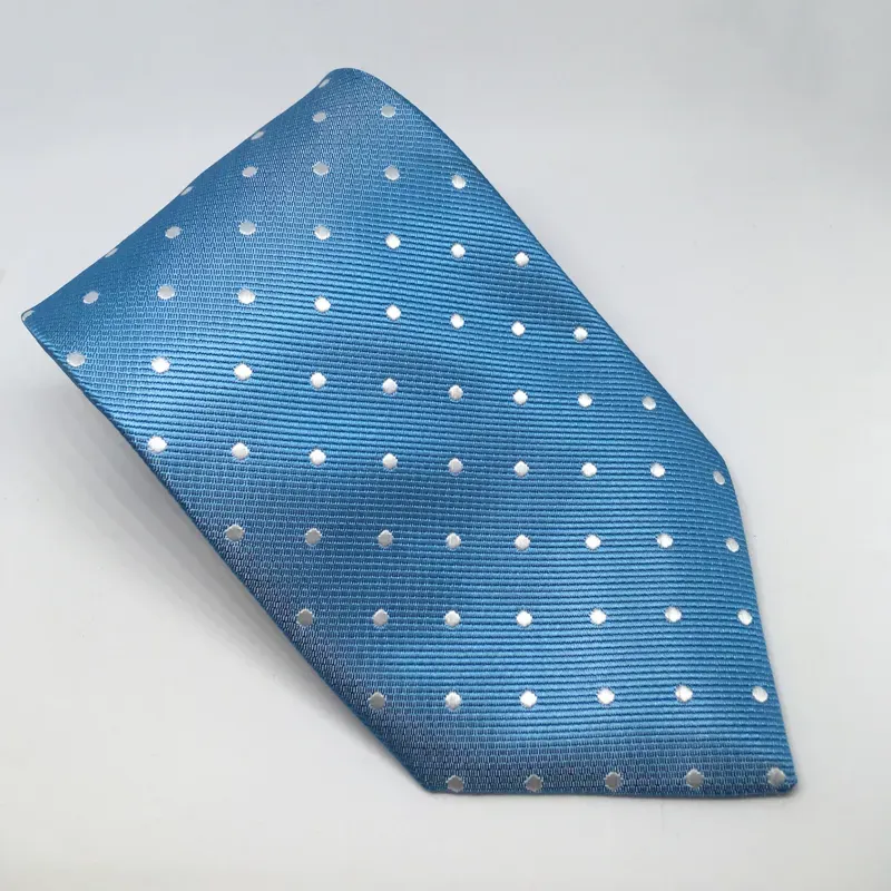 Equetech Polka Dot Show Adult Tie in Blue and White 