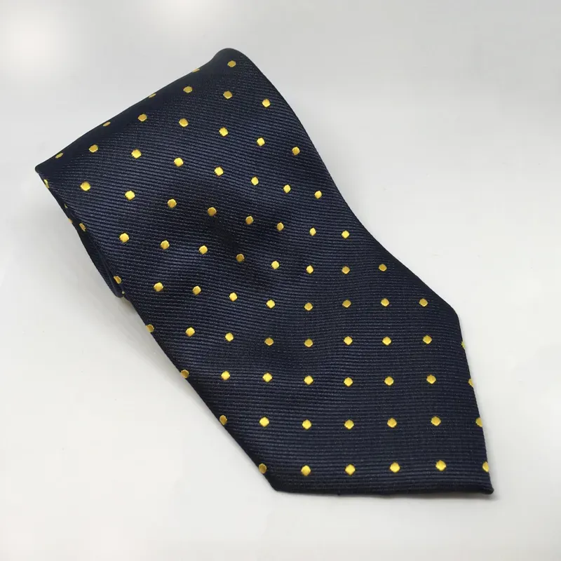 Equetech Polka Dot Show Adult Tie in Blue and Gold 