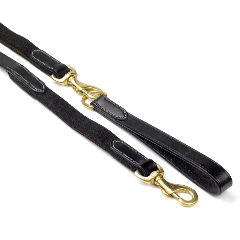 Whitaker Elasticack Draw Reins in Black