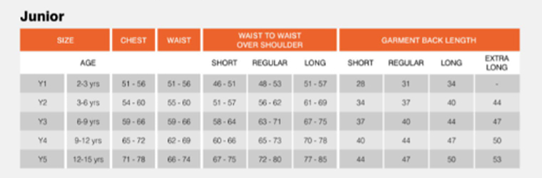 airowear-junior-size-guide