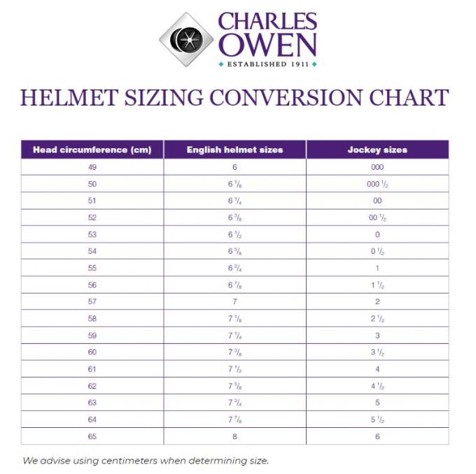 Charles Owen Helmet Sizing Chart Portal posgradount edu pe