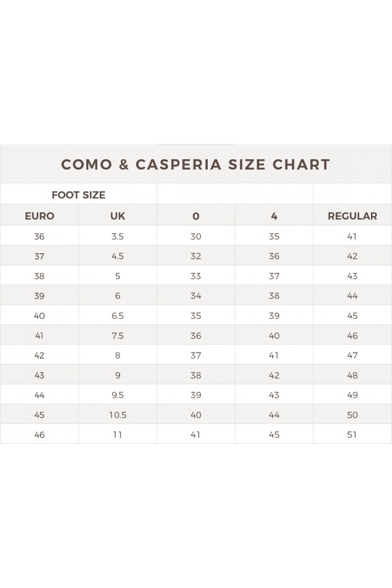 Brogini Riding Boots Size Chart